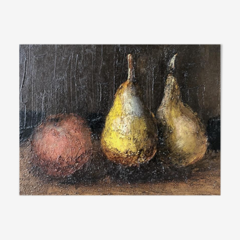 Tableau nature morte aux fruits par Jacques Voyet (1926-2010)