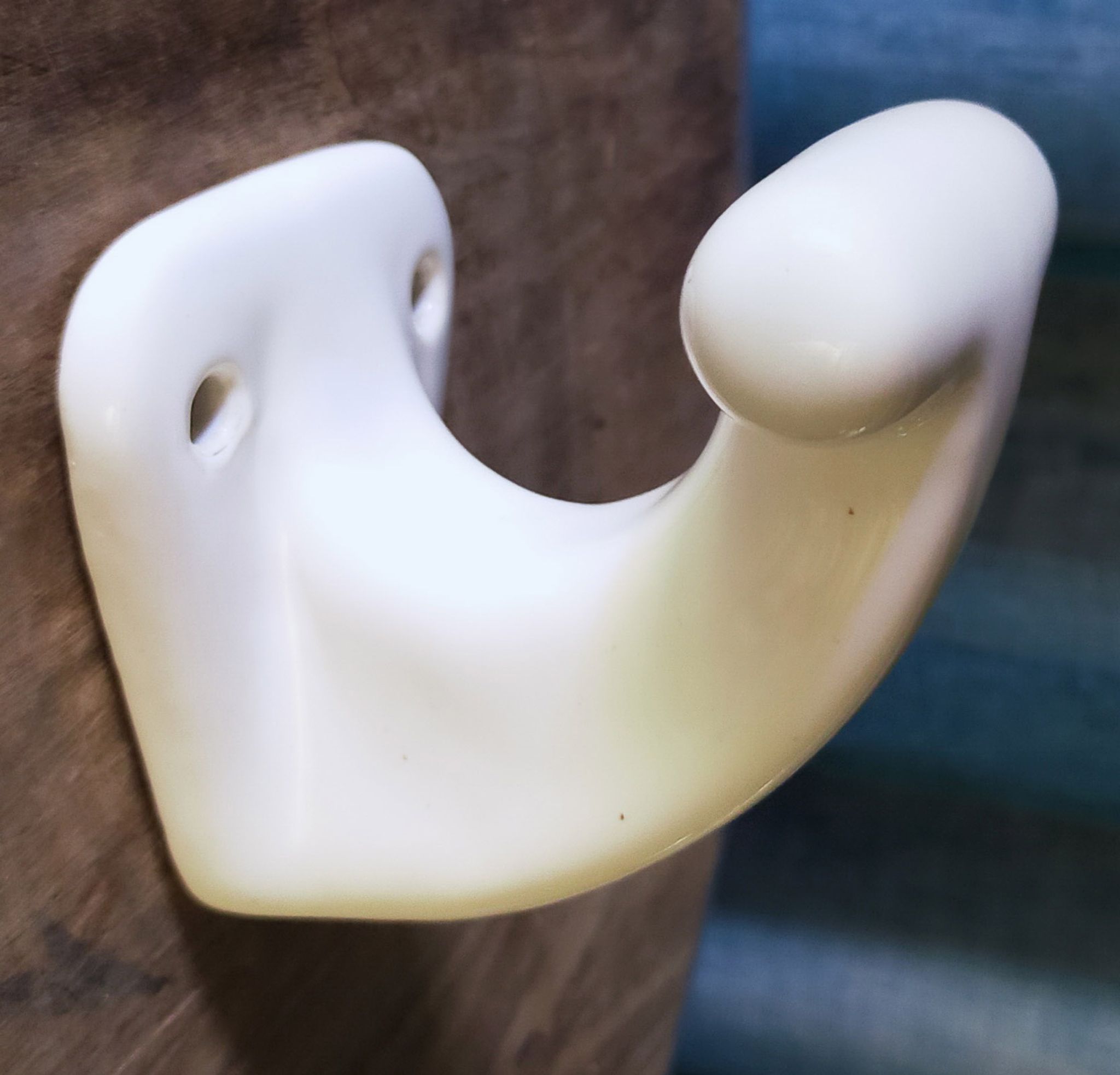 Porcelain hook or coat rack