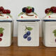 Set of 3 Villeroy & Boch jam pots in faience.