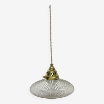 1950s glass pendant light