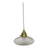 1950s glass pendant light