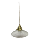 1950s glass pendant light