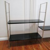 Black and gold metal tomado wall shelf