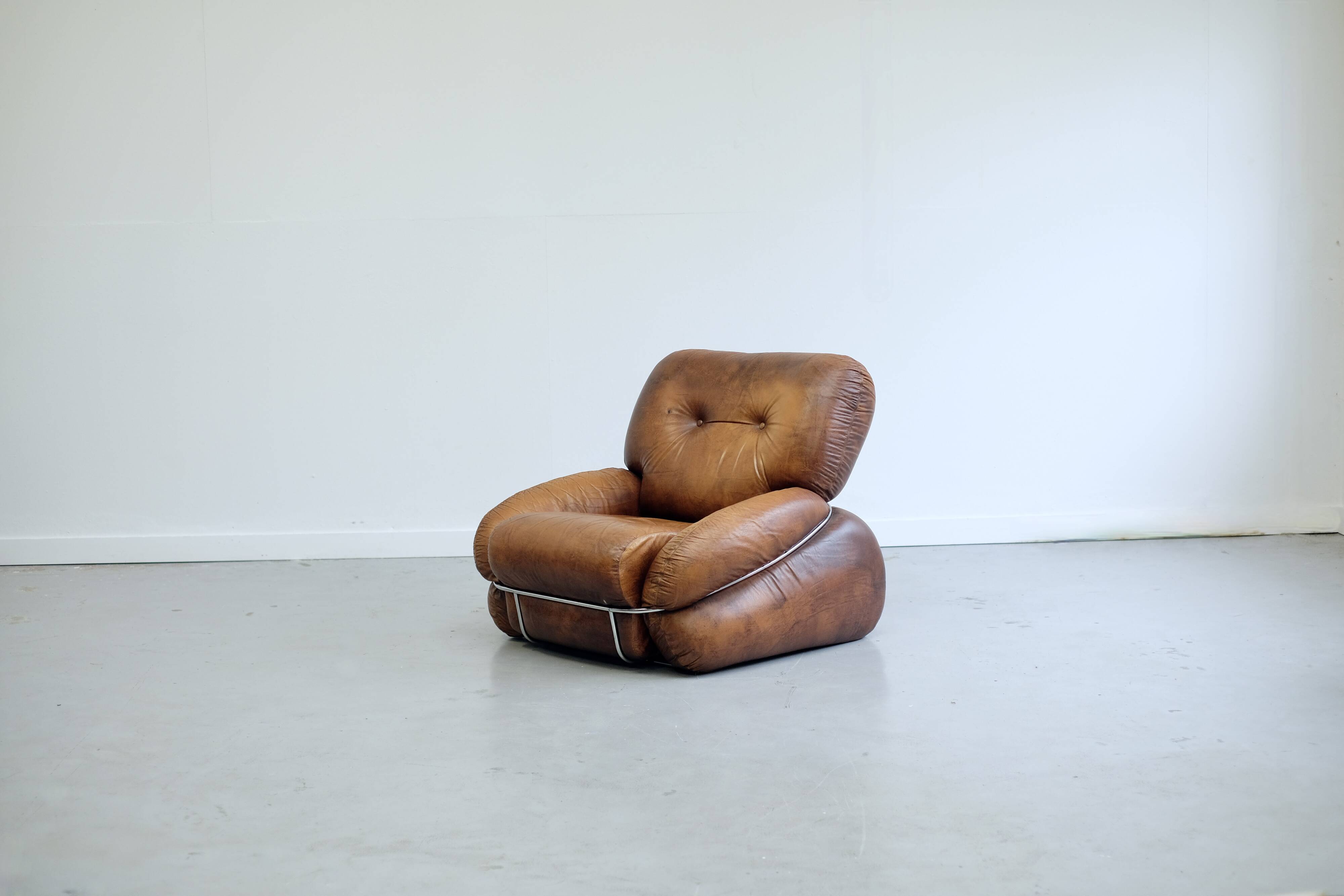 Okay fireside chair by Adriano Piazzesi - 1970