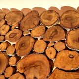 Table basse vintage bois d'olivier
