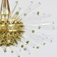 Lustre Bakalowits Miracle Sputnik in brass with crystal glass rods, 1960s