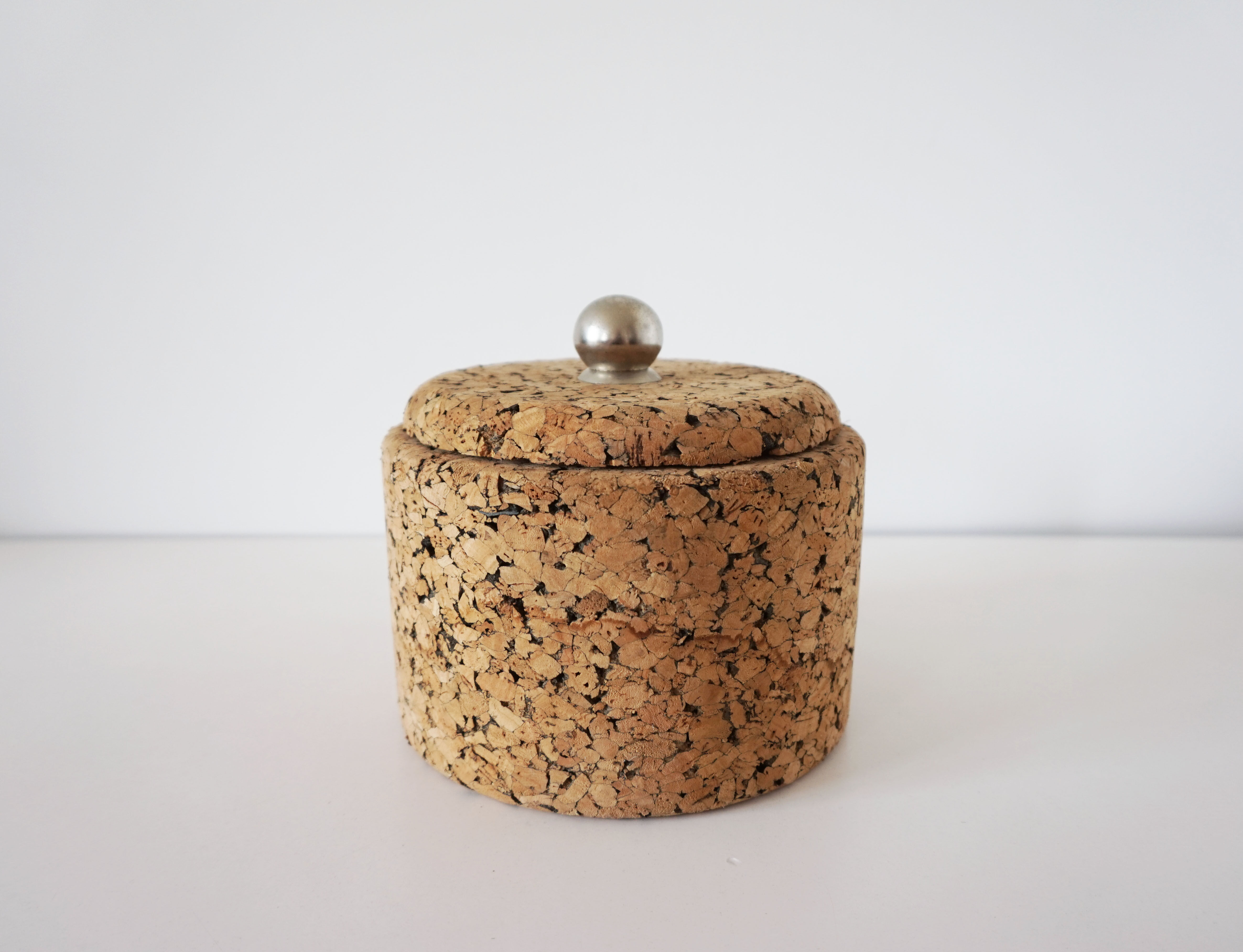 Cork ice bucket and its 1970 ice clip