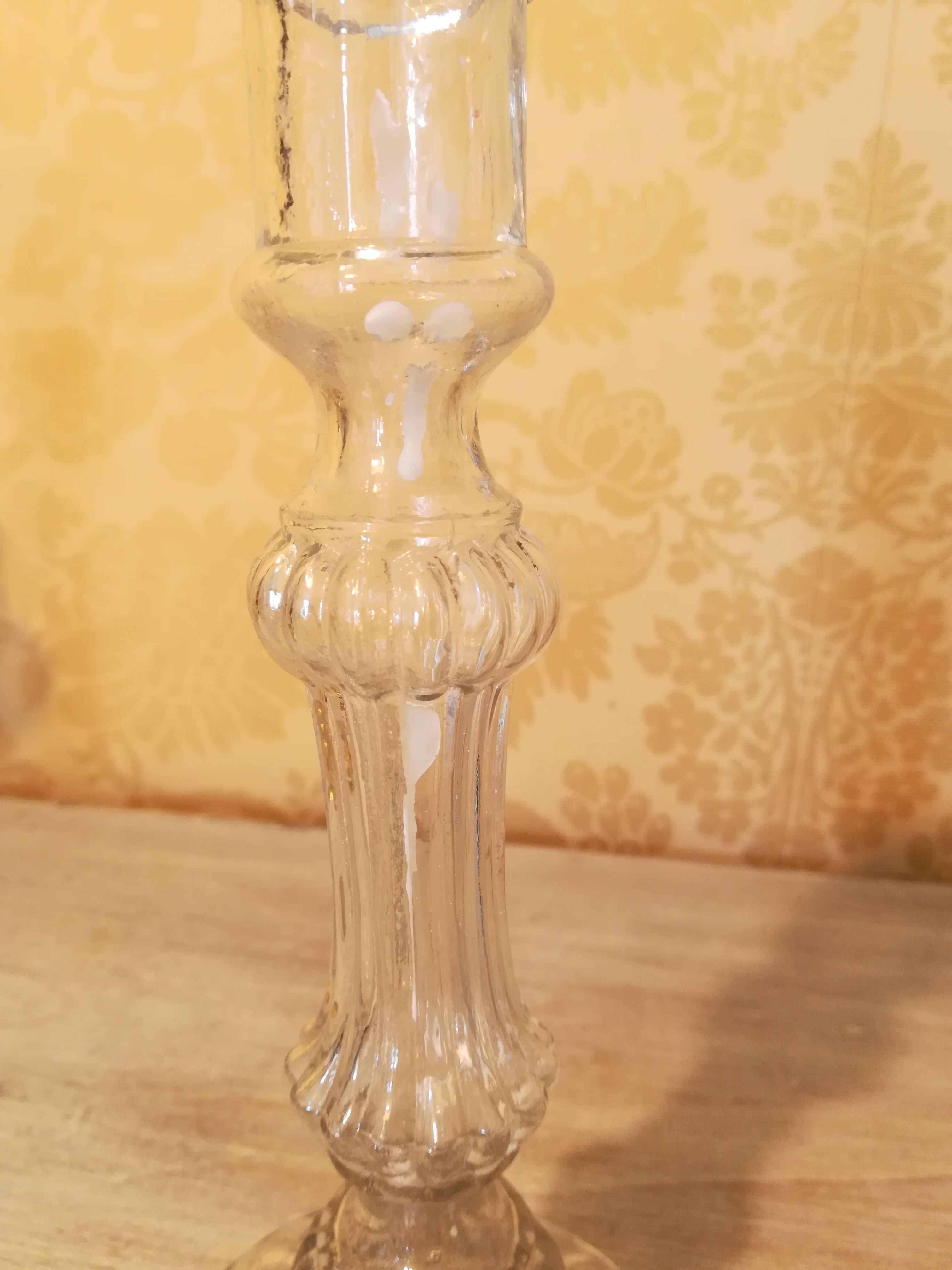 Glass candlestick