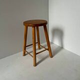 Low stool in light wood