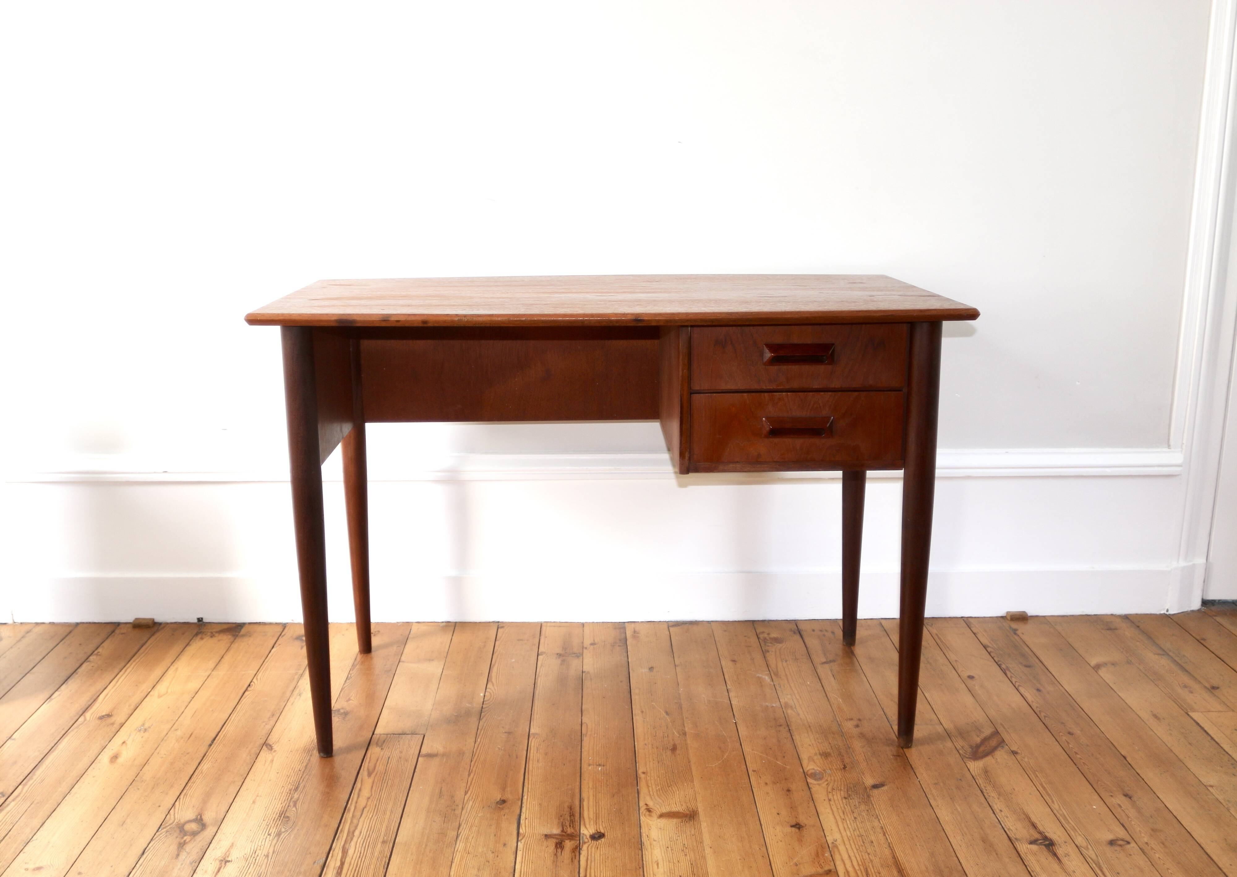Small vintage 1960s Scandinavian teak desk