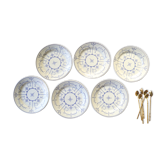 Set of 6 dessert plates Boch La Louvière Belgium, vintage, Belgium