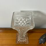 Vintage pressed molded glass vase 1960