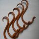Set of five turned wooden wall hooks Thonet classic country decoration
