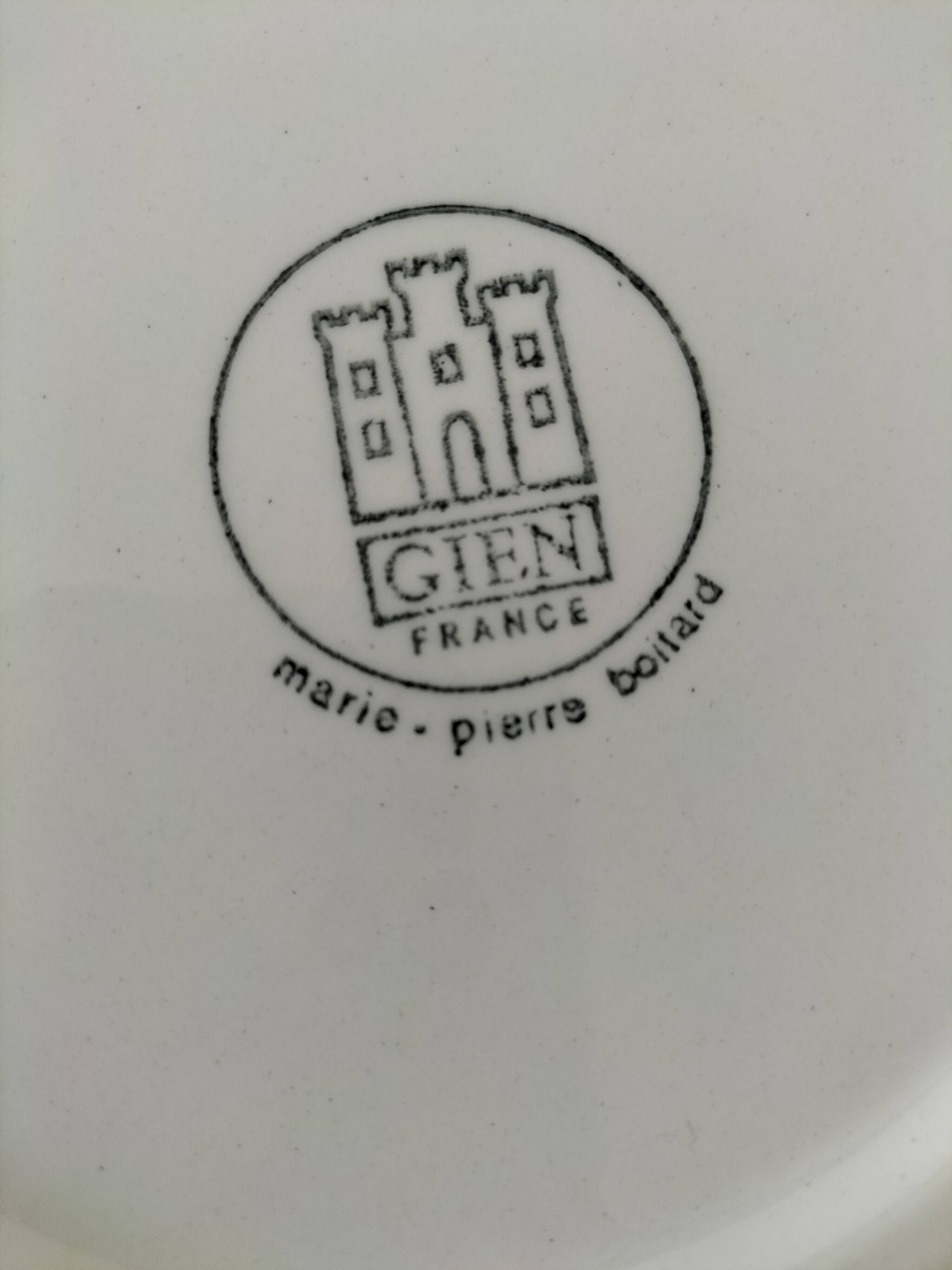 Trio of Gien dinner plates – “Marie Pierre Boitard” model