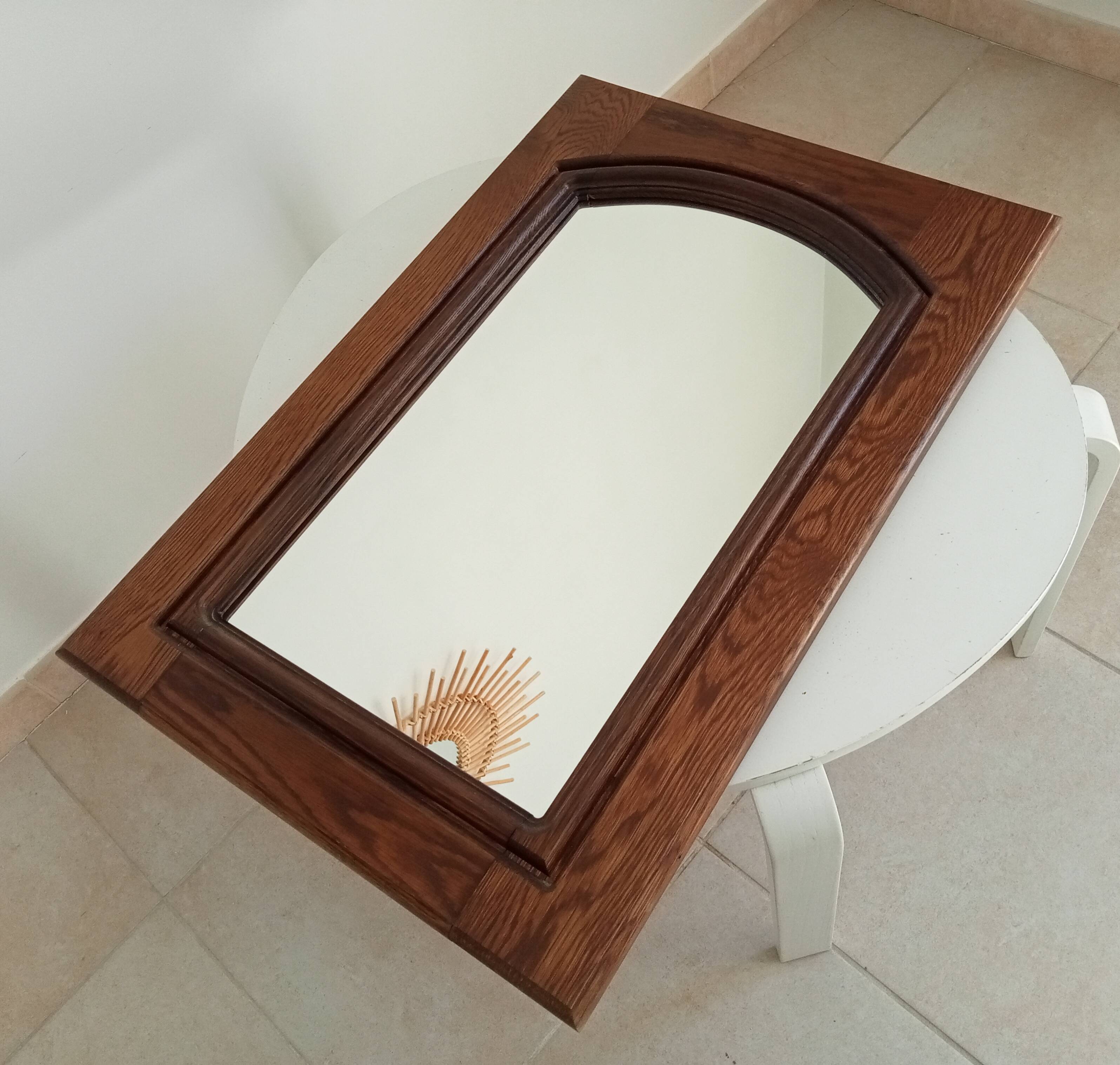 Miroir vintage rustique années 70/80