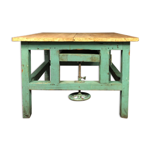 Ancienne table d’atelier en chêne