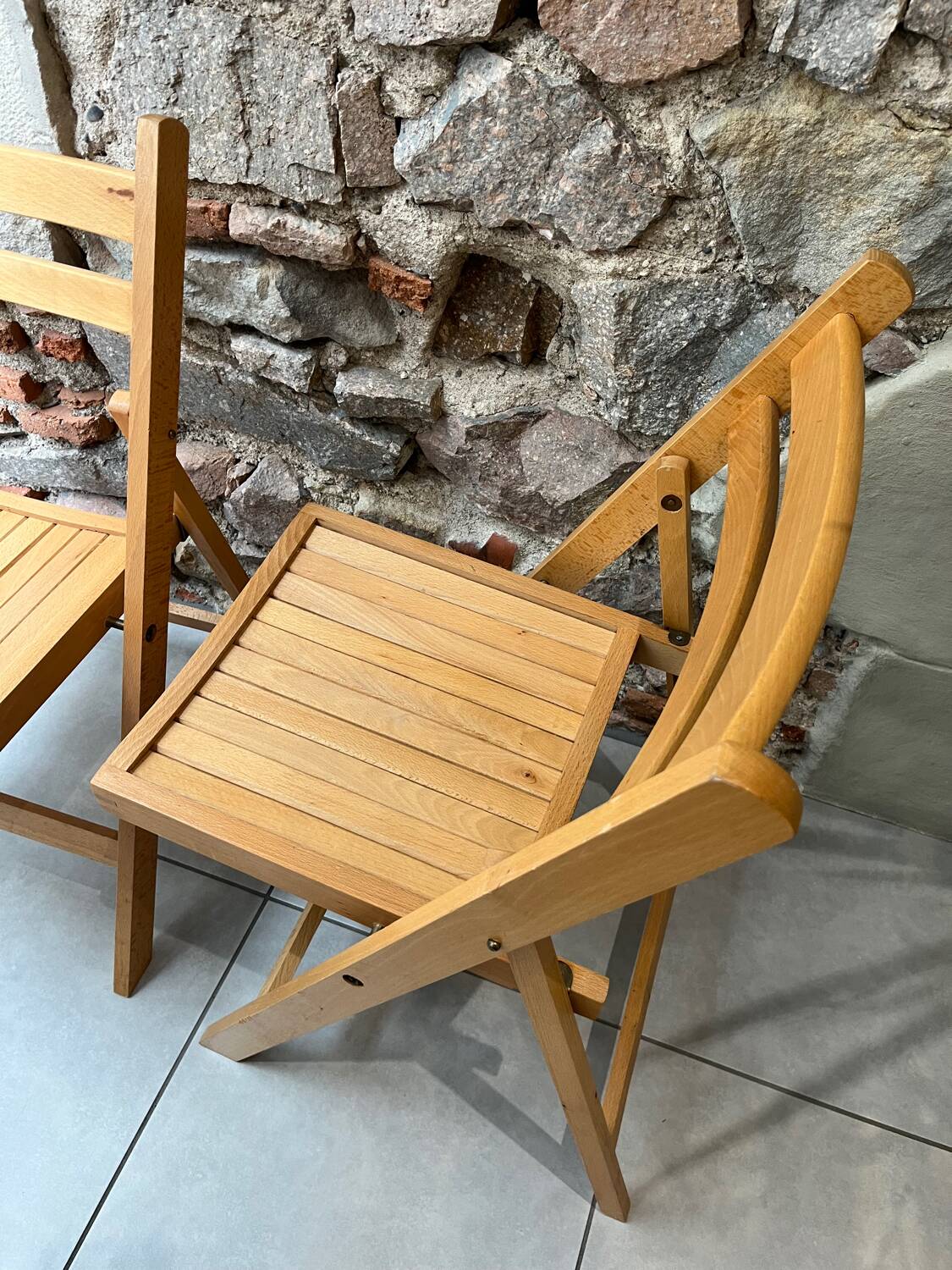 Pair of folding chairs from the 1980s