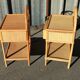 Pair of rattan bedsides, a drawer
