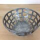 Brutalist fruit basket made of cast aluminum 70's