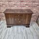Restored Art Deco Walnut & Oak Commode TV Console 1940s