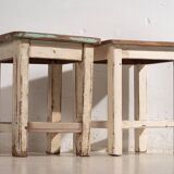 Antique low side tables (circa 1920). 2-piece set