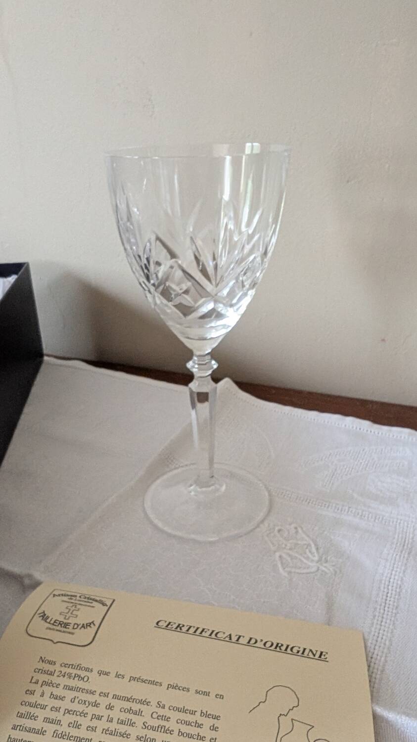 Ensemble de verrerie en cristal de Lorraine