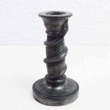 Serpent candlestick in pewter, early 20th century.
