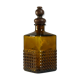 Amber glass and wood bottle