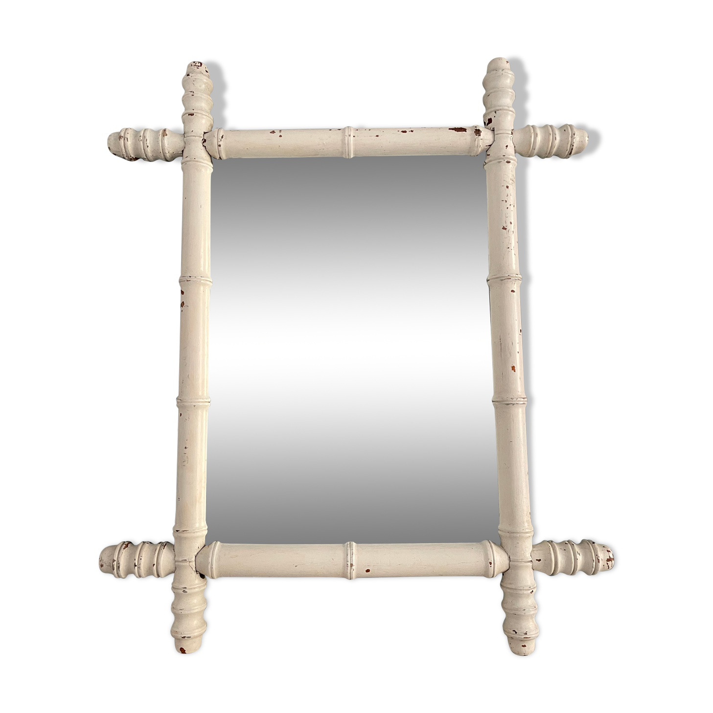 Antique bamboo mirror