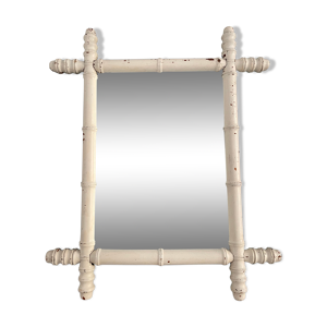miroir en bambou ancien