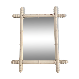 Miroir en bambou ancien