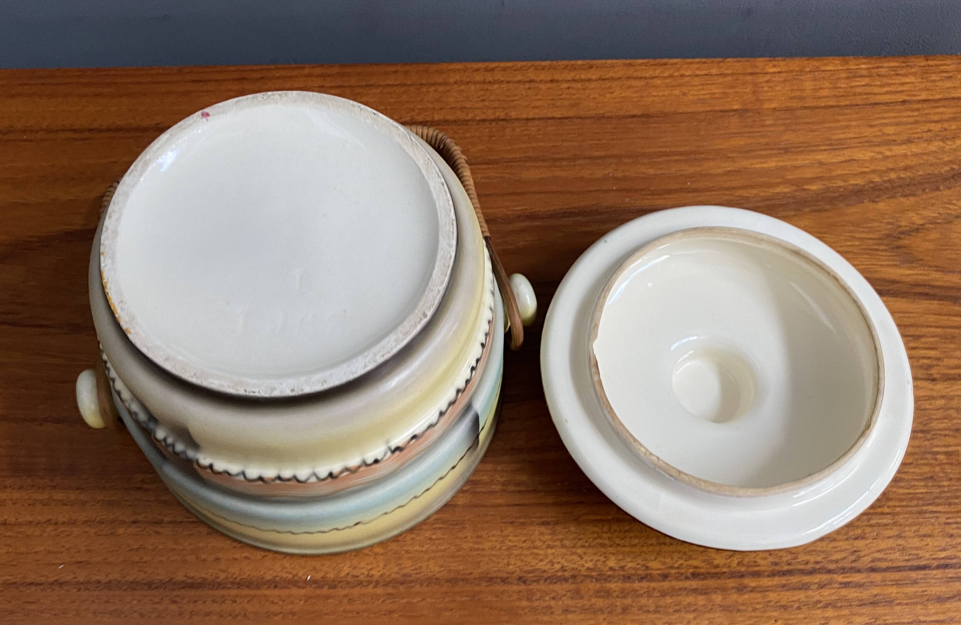 Art deco ceramic candy or cookie jar