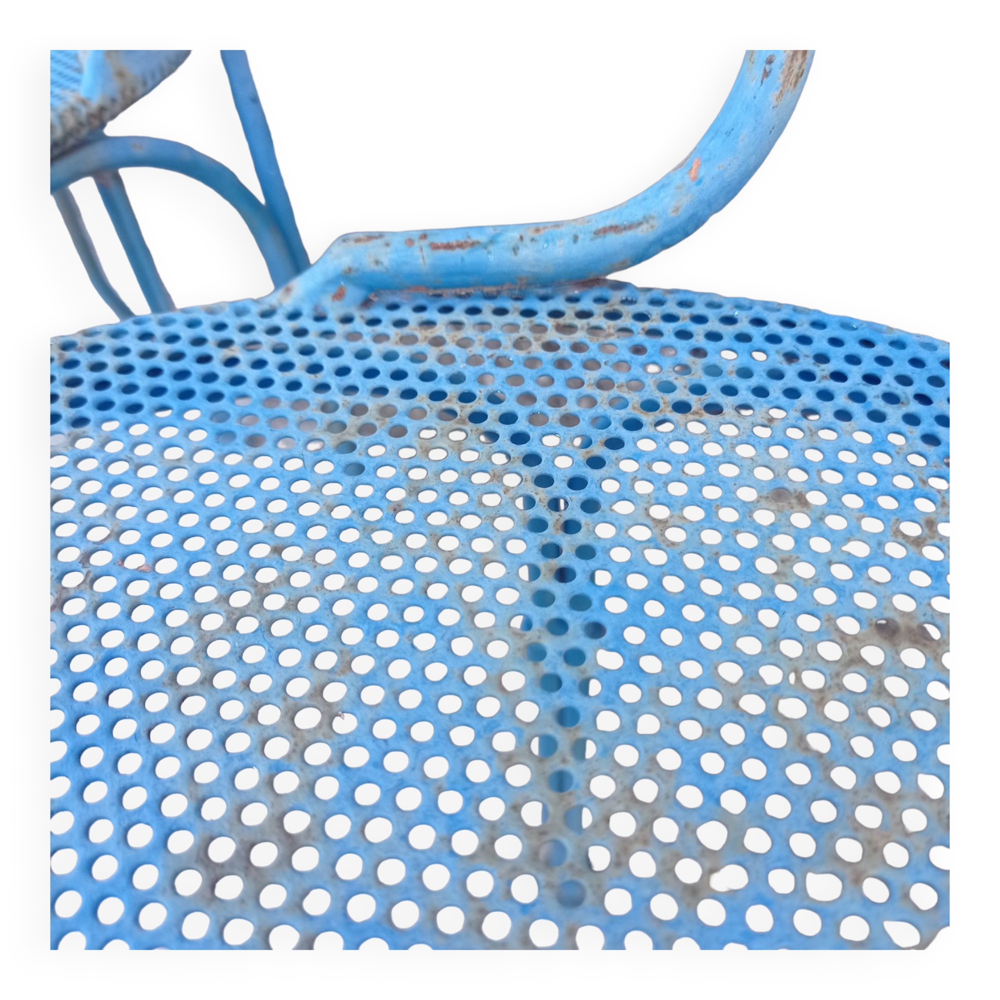 Blue garden chairs