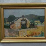 eva holmberg-jacobsson, swedish modern painting, 1960s, oil on canvas