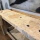 Raw wood workbench