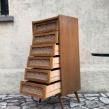 Ragpicker compass feet 1950 in light wood