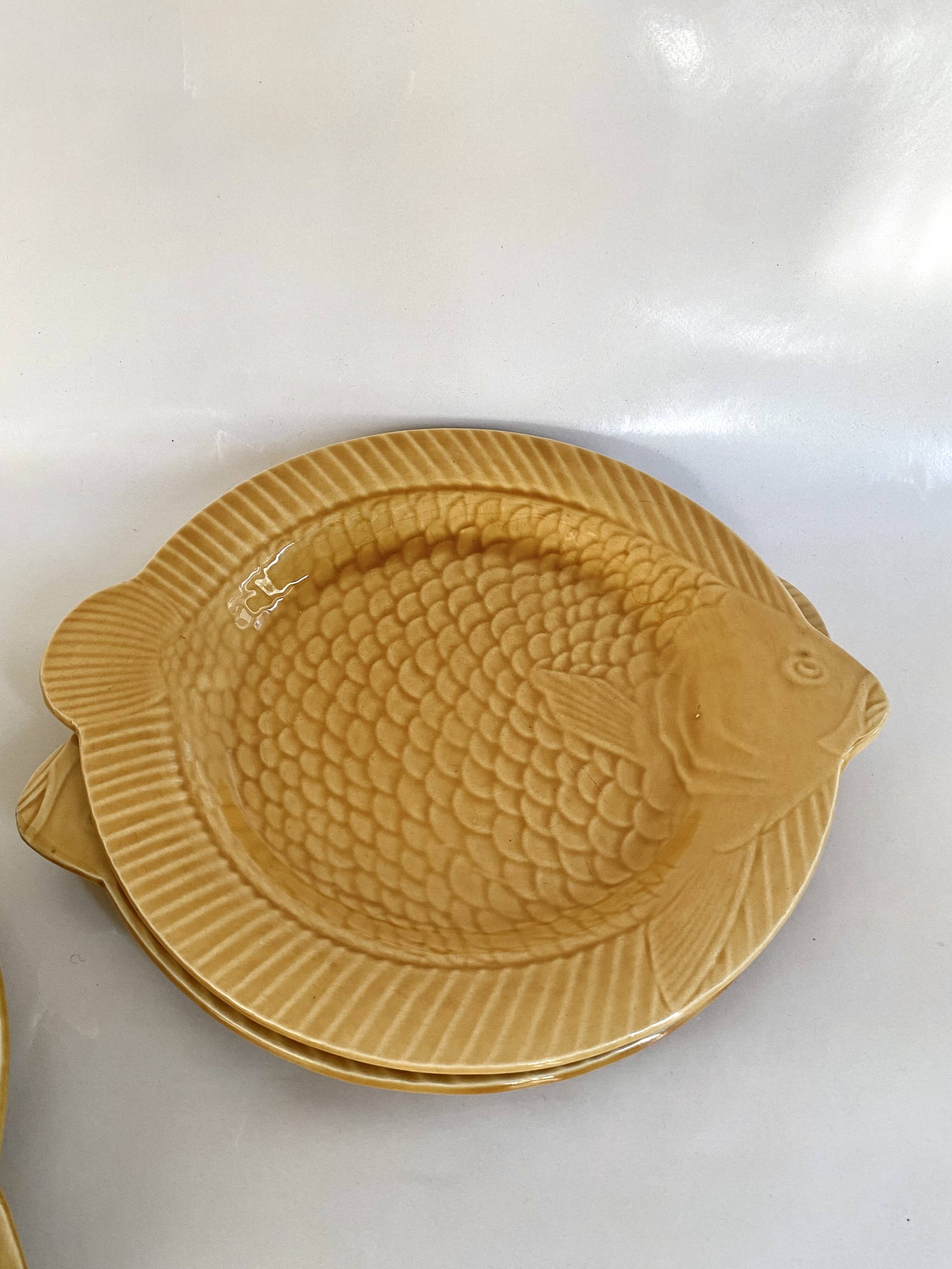 6 Sarreguemines plates