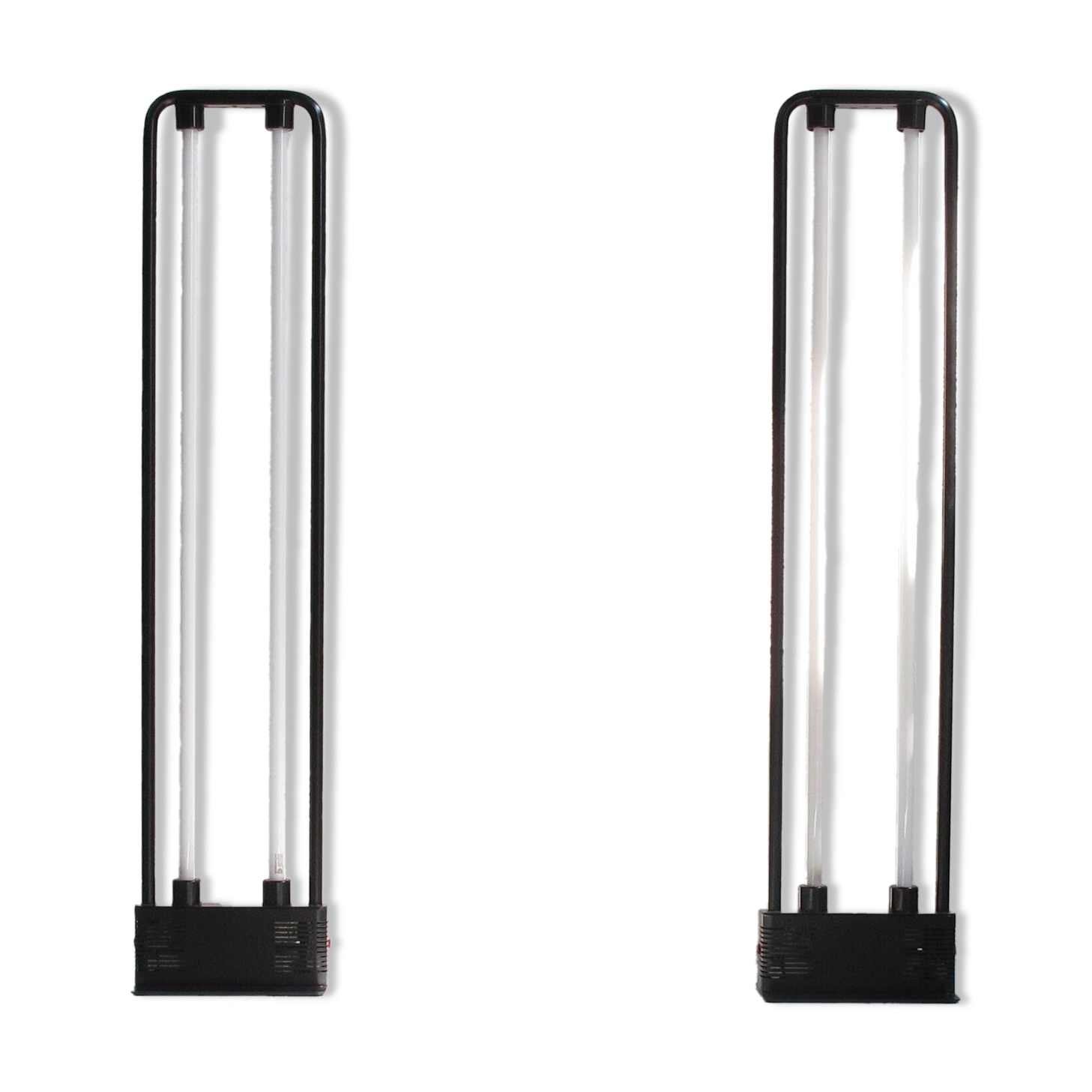 Pair of Duetto neon floor lamps, Zerbetto Italia, 1980s