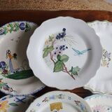 Set of 6 vintage mismatched plates