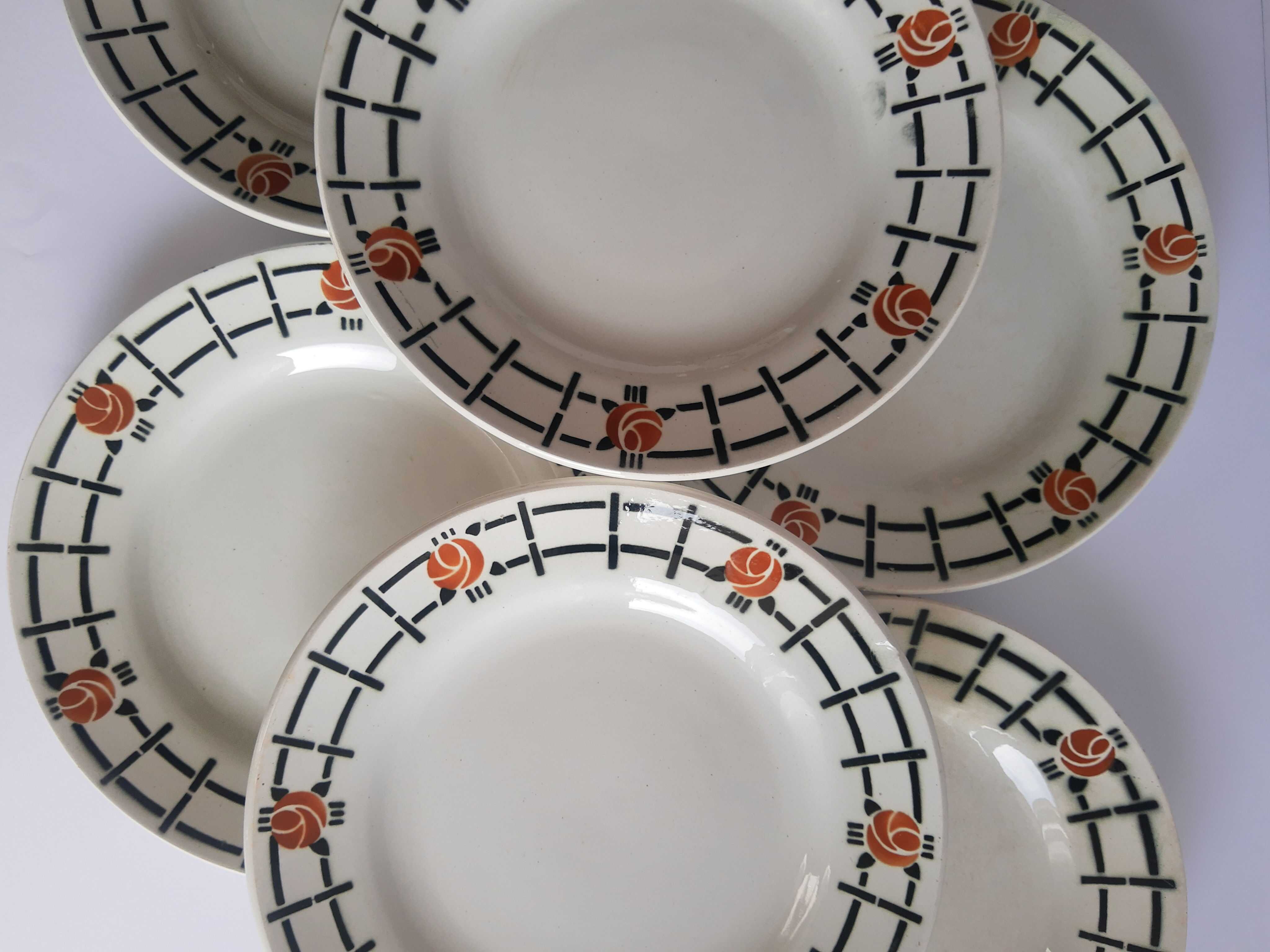Set of 6 flat plates St amand vintage vintage