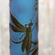 Vase with dragonflies, glass paste, in the style of Gallé