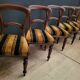 Lot suite de 6 chaises signées G. Rogers. en bois massif et velours