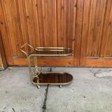 Regency brass 2-tier bar cart, 1960s