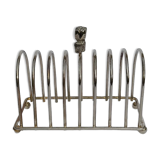 Toast holder in silver metal for 8 toasts L 19 cm