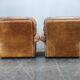 Pair of Arcon Italia Cognac Buffalo Leather Lounge Armchairs