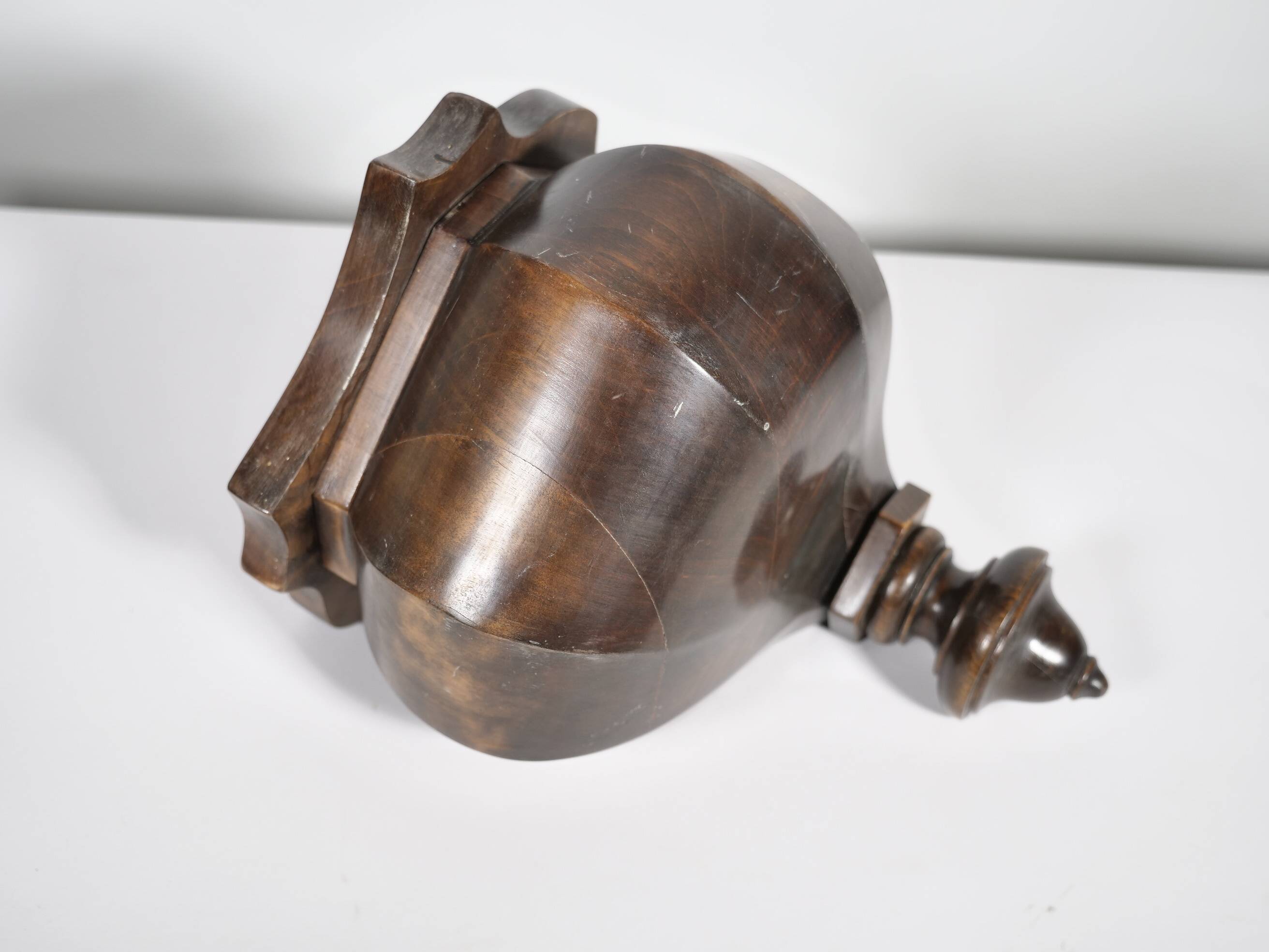 Antique Baroque Corner Shelf – Solid Walnut, 1900