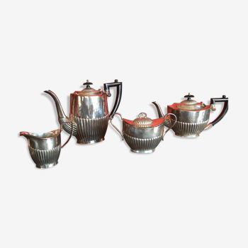 Silver metal tea and coffee set