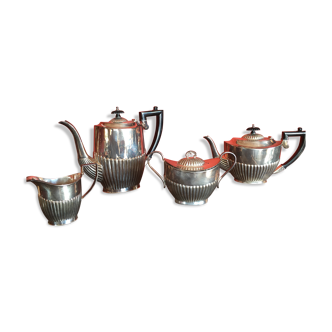 Silver metal tea and coffee set