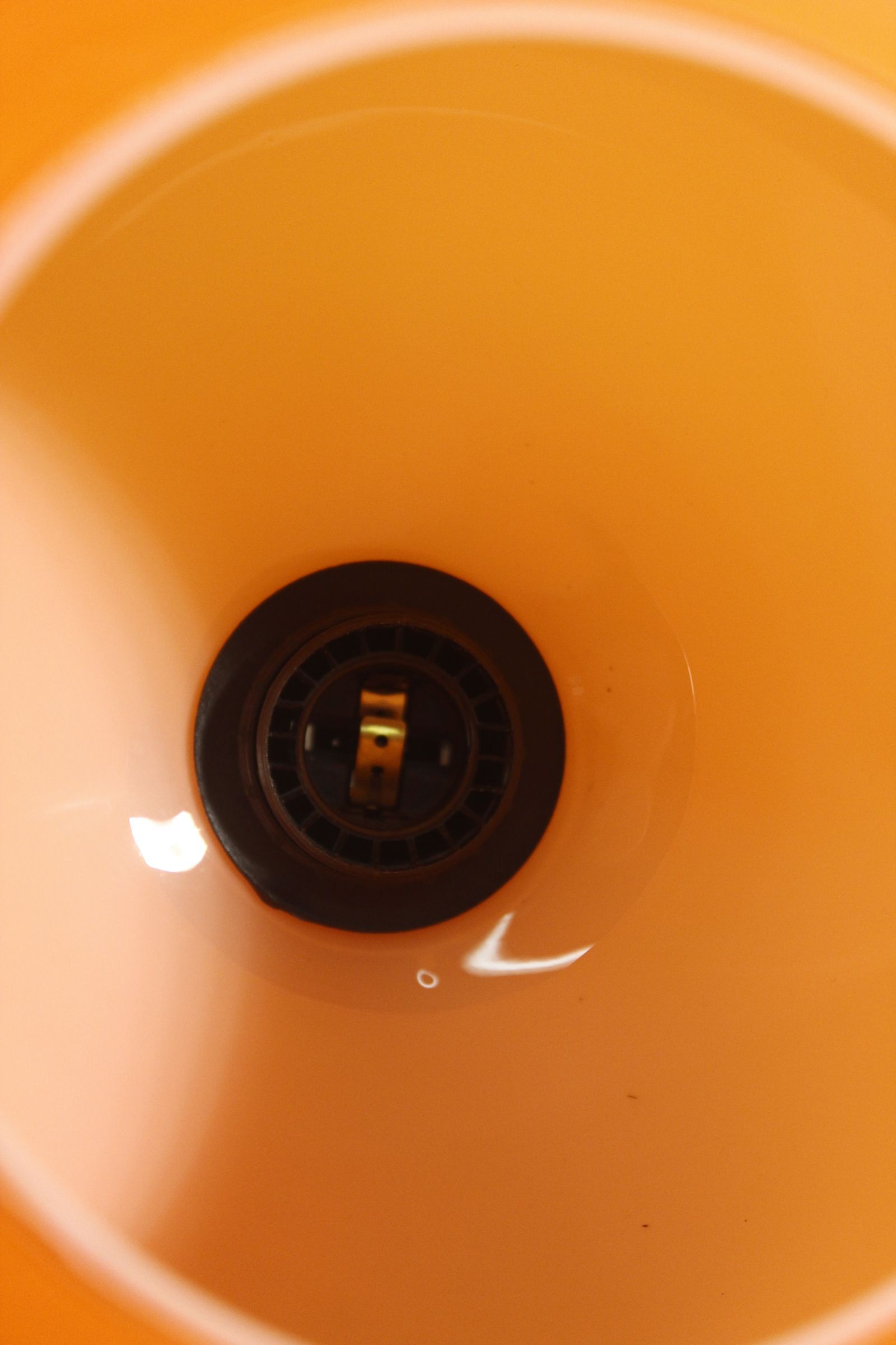 Vintage opaline orange pendant lamp Space Age