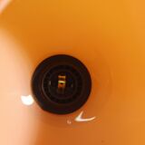 Vintage opaline orange pendant lamp Space Age